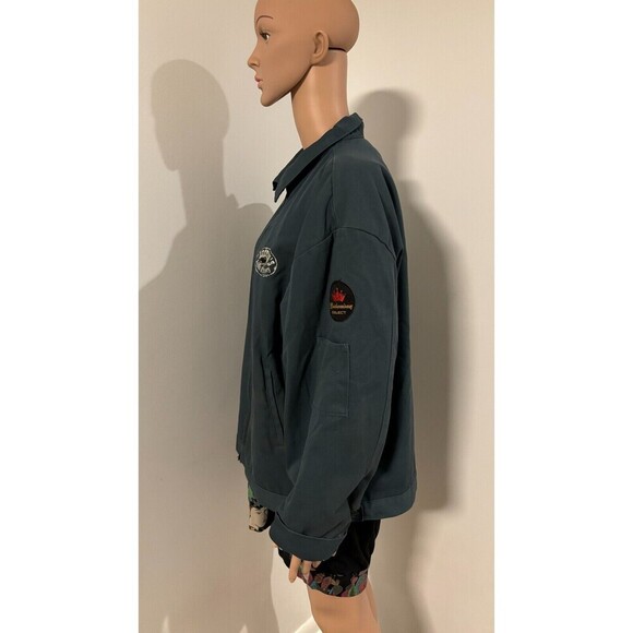 RED KAP Blue Patches Austin's Saloon Budweiser Jack Daniels Work Jacket Large - Picture 5 of 10